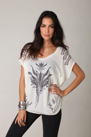 Slouchy Sheer Graphic Tee