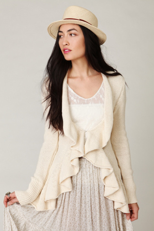 Sweeping Ruffle Cardigan