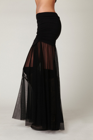 Mesh Maxi Skirt