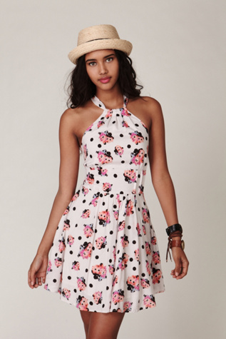 Parisian Bouquets Halter Dress