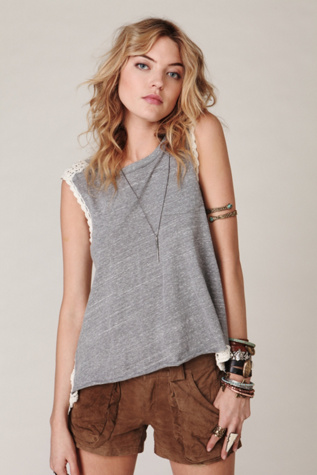 We The Free Crochet Back Muscle Tee