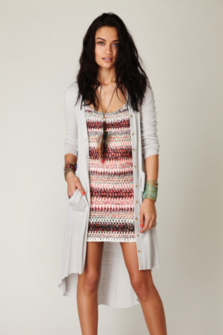 Ribbed Up Maxi Cardigan at Free People Clothing Boutique :  cardigans sweaters maxi apparel