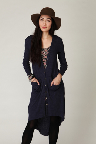 Ribbed Up Maxi Cardigan