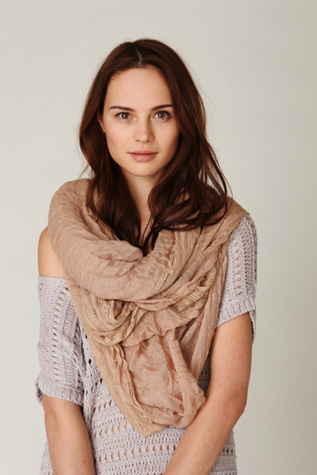 Oversized Lace Inset Scarf