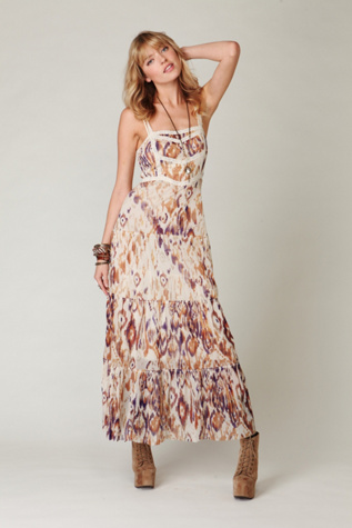 Printed Point d'Esprit Maxi Slip