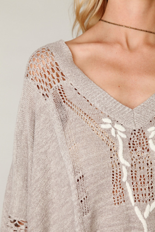 Kona Pointelle Poncho