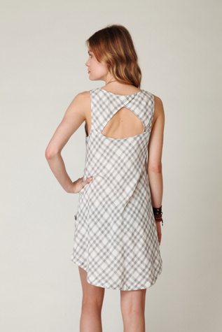 Plaid Sleeveless Shirt Dress