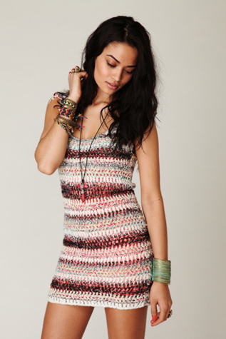 FP New Romantics Sweater Fringe Dress
