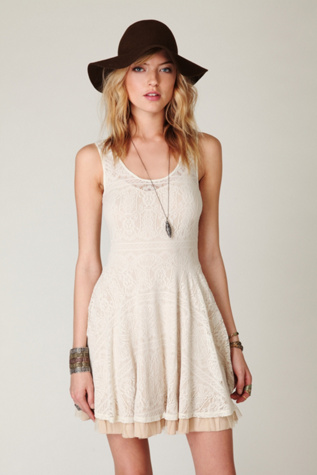 Lace Flounce Dress
