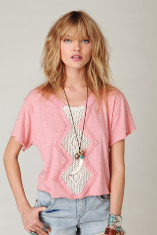 Cropped Diamond Tee