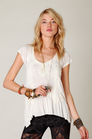 Short Sleeve Crafty Picnic Ruffle Tee