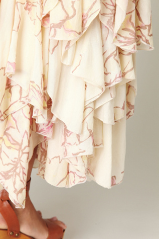 Rounded Godet Maxi Skirt