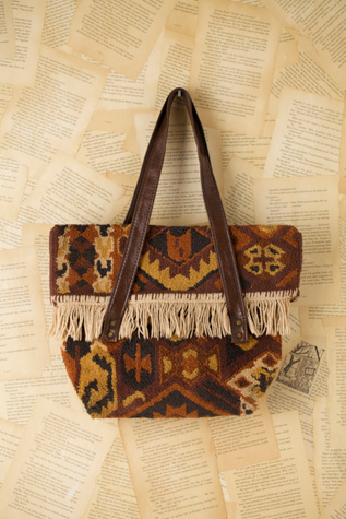 Vintage 1970s Carpet Bag