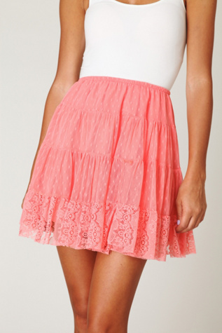Mesh & Tiers Skirt