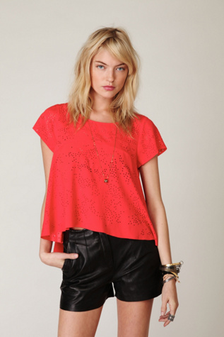 High Waisted Leather Short