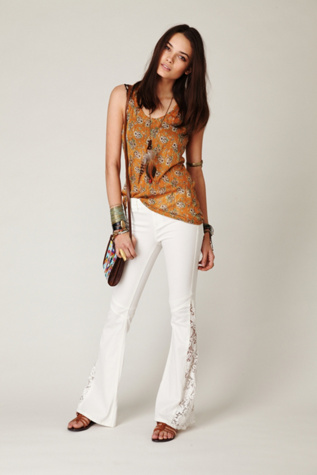 Lace Inset Flare