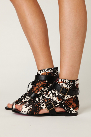 Val Lace Up Peep Toe Boot