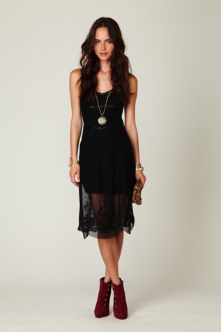 Embroidered Point D'esprit Slip