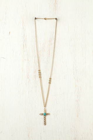 Semi-Precious Cross Pendant