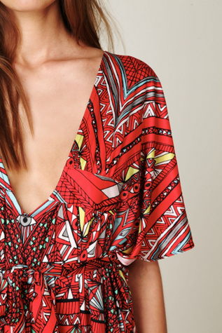 Long Printed Kaftan Dress