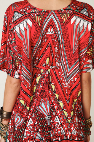 Long Printed Kaftan Dress