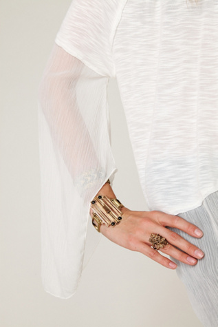 Meadow Embroidered Chiffon Top