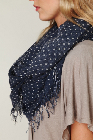 Polka Dot Gauze Scarf