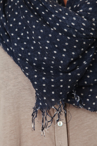Polka Dot Gauze Scarf