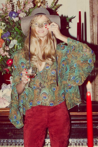 Mumu Peacock Bell Sleeve