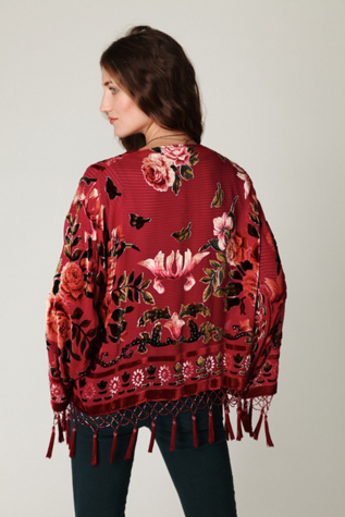 English Rose Devore Kimono