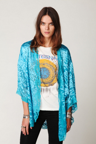 Burnout Silk Kimono