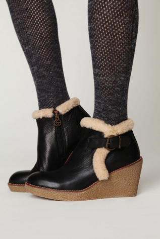 Tumbled Wedge Ankle Boot