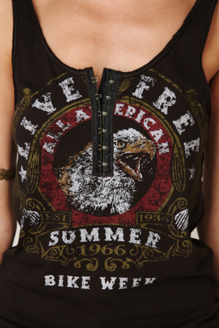 We The Free Graphic Moto Tank
