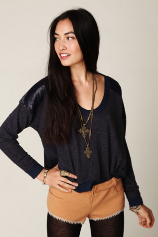 Sequin Shoulder Pullover