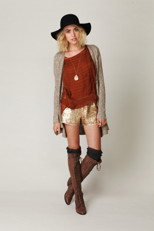 Sequined Track Shorts