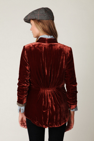Slouchy Velvet Blazer