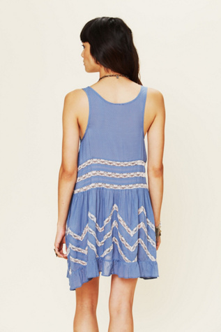 Voile and Lace Trapeze Slip
