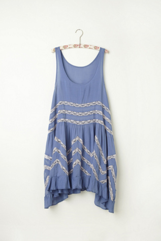 Voile and Lace Trapeze Slip