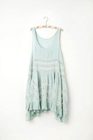 Voile and Lace Trapeze Slip