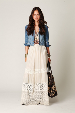 Demure Lace Maxi Skirt