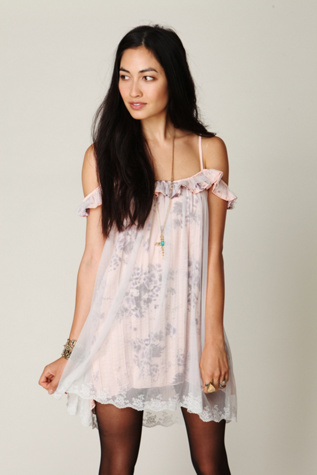 Printed Off the Shoulder Slip