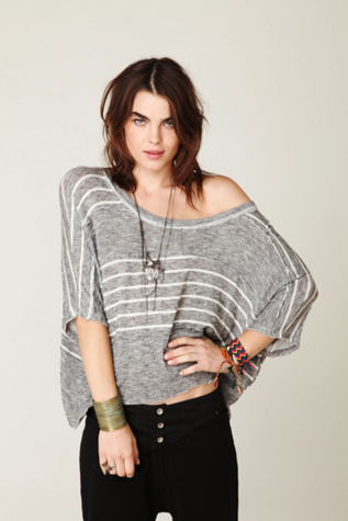 We The Free Boxy Striped Sweater Tee