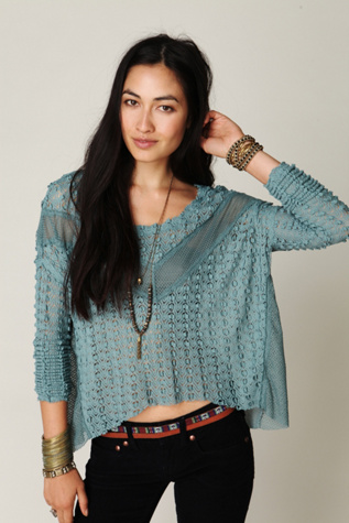 Textured Long Sleeve Top