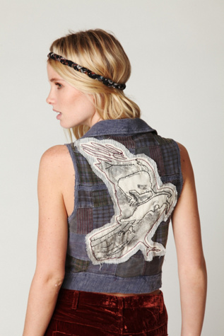 We The Free Applique Raven Vest