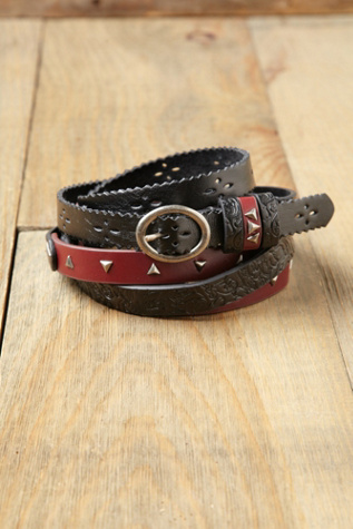 Patchwork Double Wrap Belt
