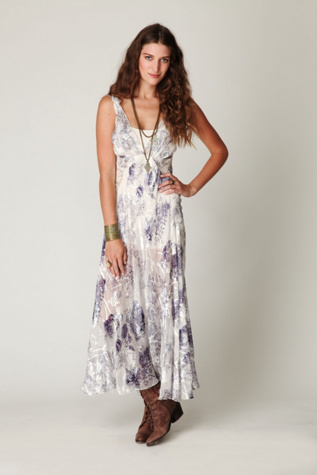 Native Floral Silk Slip