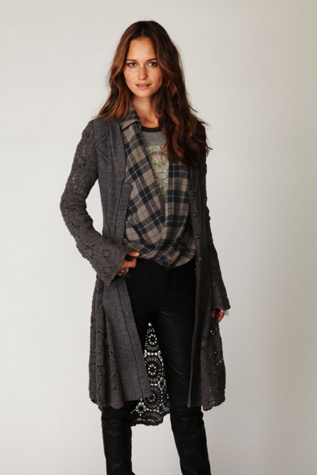 Crochet Long Sweater Jacket