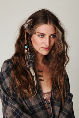 Fringe and Feather Hair Clip