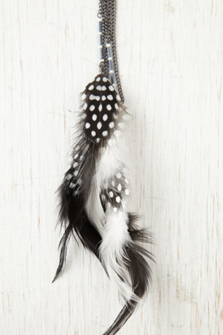 Beaded Feather Hair Clip