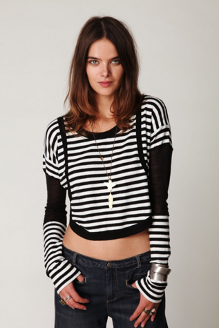 Bamboo Stripes Crop Top